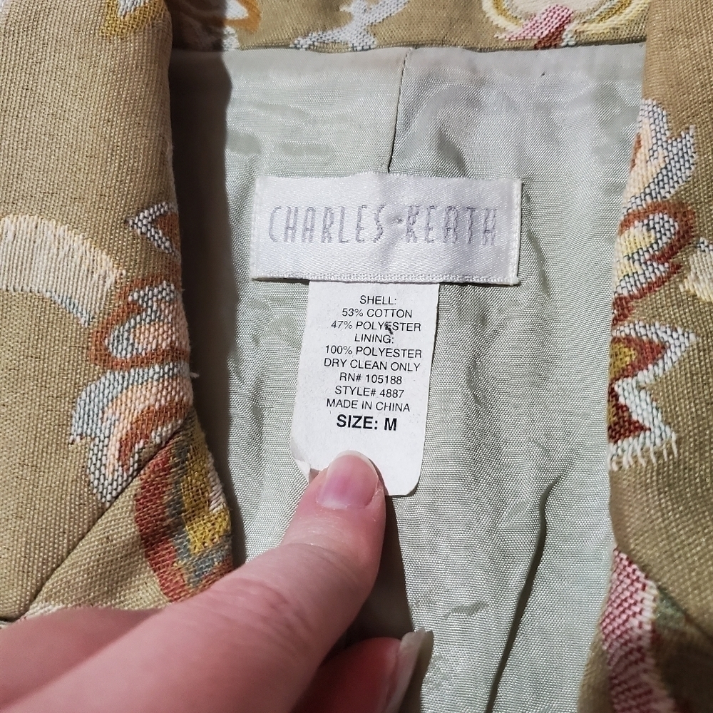 Vintage 1990s 90s Tapastery Jacobean Blazer - Picture 2 of 3